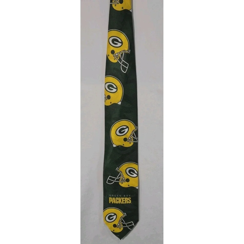 Vintage Ralph Marlin Green Bay Packers Tie 1993 Polyester Made in the USA 3.75